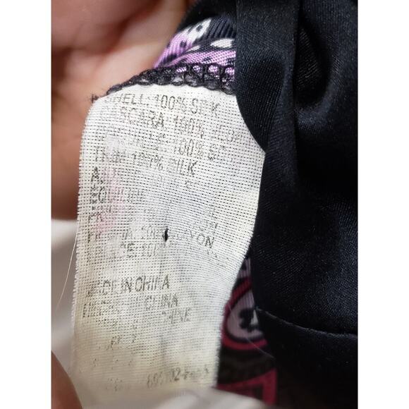 Bebe Wrap Dress Womens XS Multi Silk Paisley Empire Waist Cold Shoulder Sleeve - Picture 6 of 10